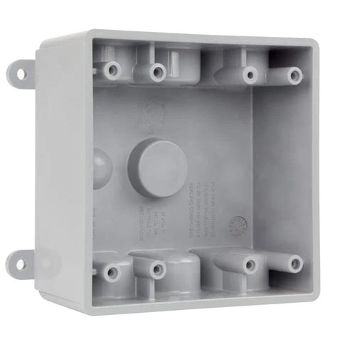 2-gang non-metallic weatherproof box|double gang weatherproof outlet box.